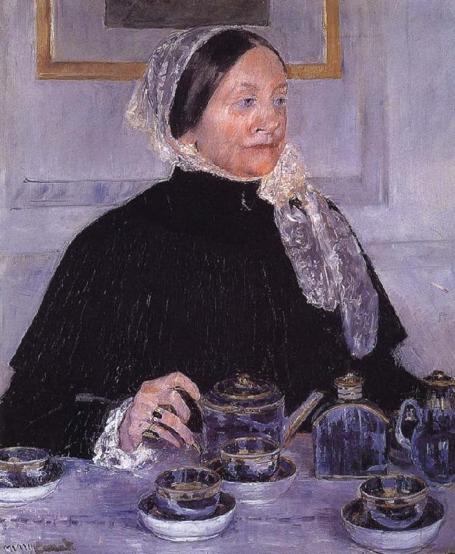 Mary Cassatt Woman beside tea-table Spain oil painting art